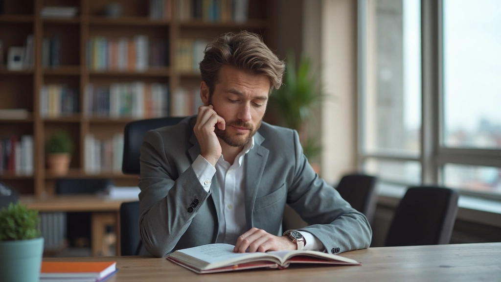 Person som läser och studerar för personlig utveckling